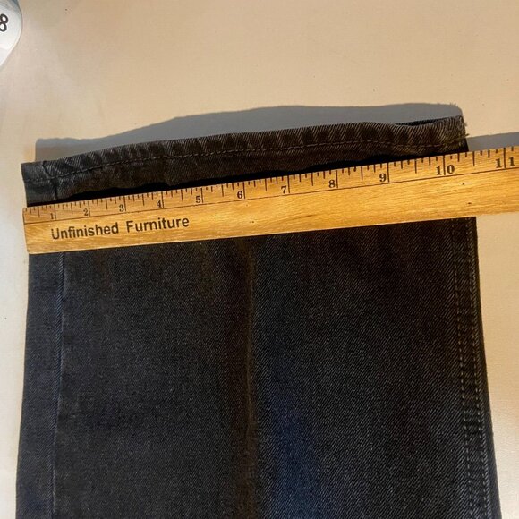 Empyre Men 28 Straight Leg Jeans Black Drawstring Waist Skate Y2K Style Retro - Picture 10 of 11